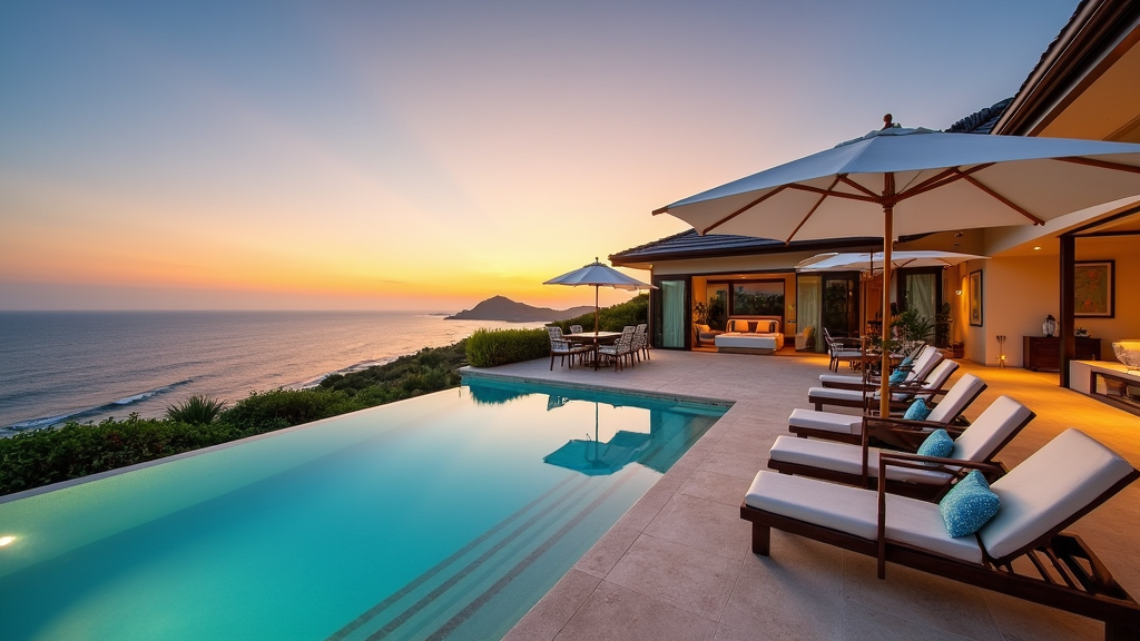 Luxury rental villa infinity pool